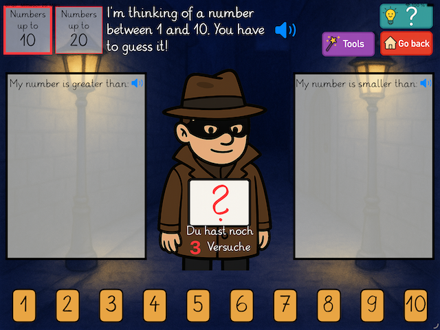 Mathekiste 1 – Start screen